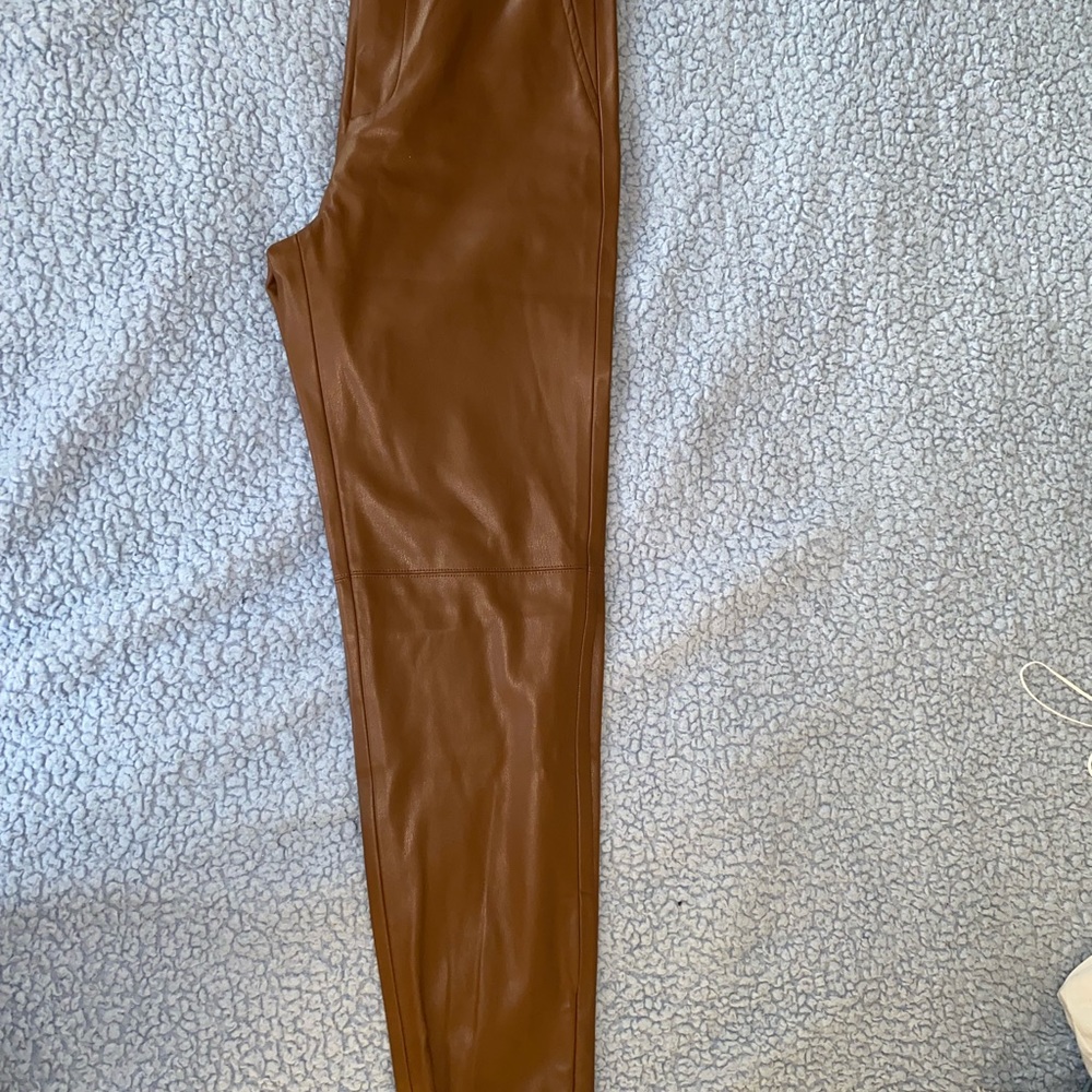 Zara High Waisted leather pants